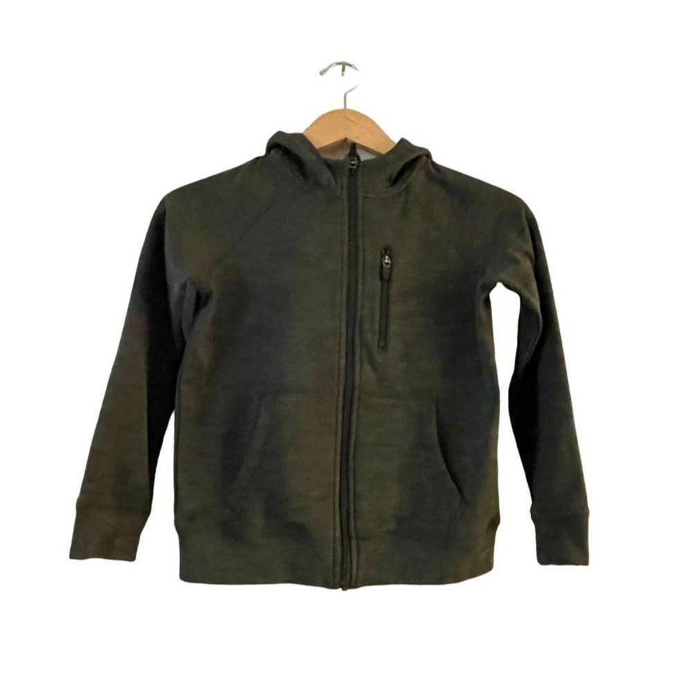 Eddie Bauer Kids Boys Boulder‎ Peak Full Zip Hoodie Jacket Size S 7/8 Green